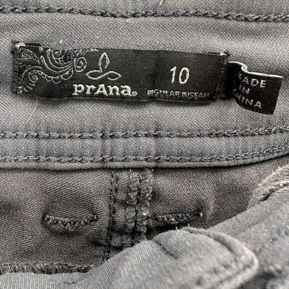 PrAna Halle Nylon Gray Stretchy Convertible Roll Tab 10 Hiking Lightweight Pants - Picture 3 of 7